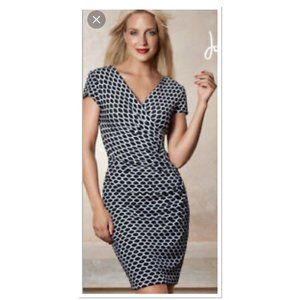 Joseph Ribkoff | Black & White Textured Dress Size Size 10 (Medium)